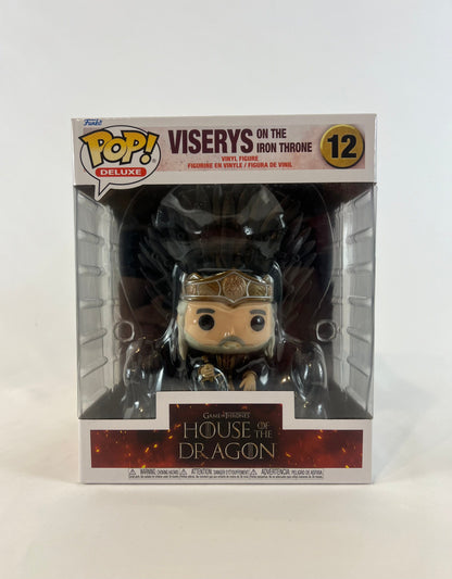 Funko Pop! Viserys on the Iron Throne - House of the Dragon Pop! Deluxe (12) front facing